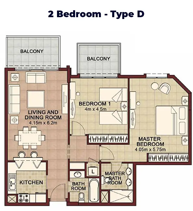 2 BR - Type D